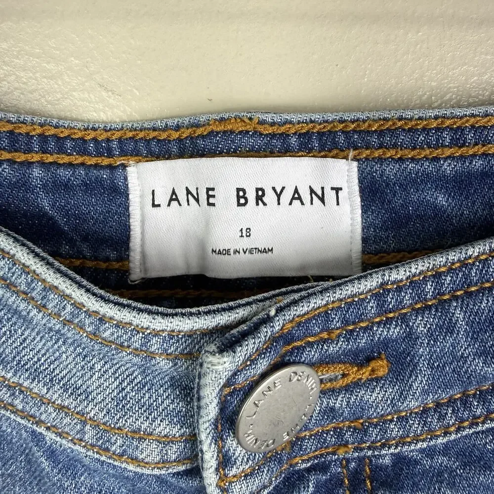 Lane Bryant Women’s Jeans Mid-Rise Cargo Size 18